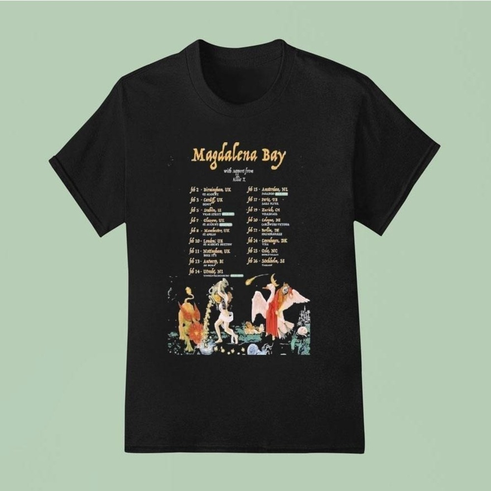 Magdalena Bay Allie X Euro Feb 2026 Tour T Shirt